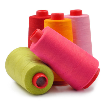 40s/2 Nero Bianco Rosso Multicolore 100% Poliestere filo da cucire 3000Y 5000Y 10000 Yards