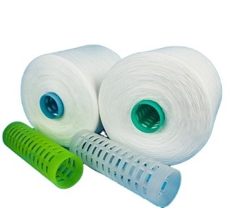 Filati bianchi grezzi 100% di poliestere anello spunto 40/2, 60/2, 60/3