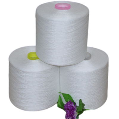 Tubo di colorante bianco grezzo 100% poliestere anello spunto 40/2 40/3 20/2