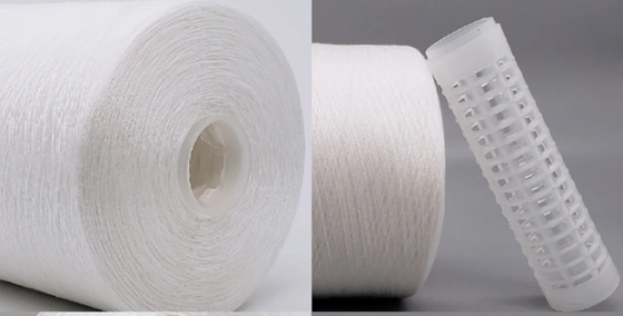 Tubo di colorante bianco grezzo 100% poliestere anello spunto 40/2 40/3 20/2