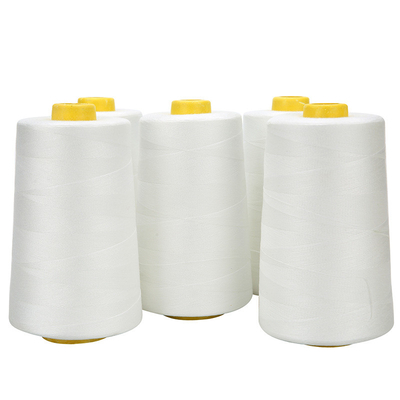 40s/2 filo di cucitura colore base 5000 Yards filo di poliestere nero bianco crudo sbiancato