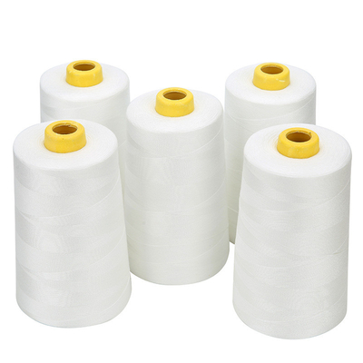 40s/2 filo di cucitura colore base 5000 Yards filo di poliestere nero bianco crudo sbiancato