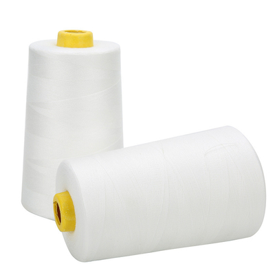 40s/2 filo di cucitura colore base 5000 Yards filo di poliestere nero bianco crudo sbiancato
