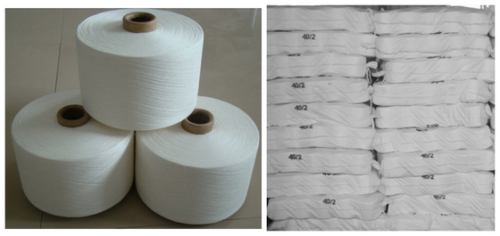 40/2 Bianco grezzo 100% poliestere filato a spunto su carta cono 1,67 kg / cono