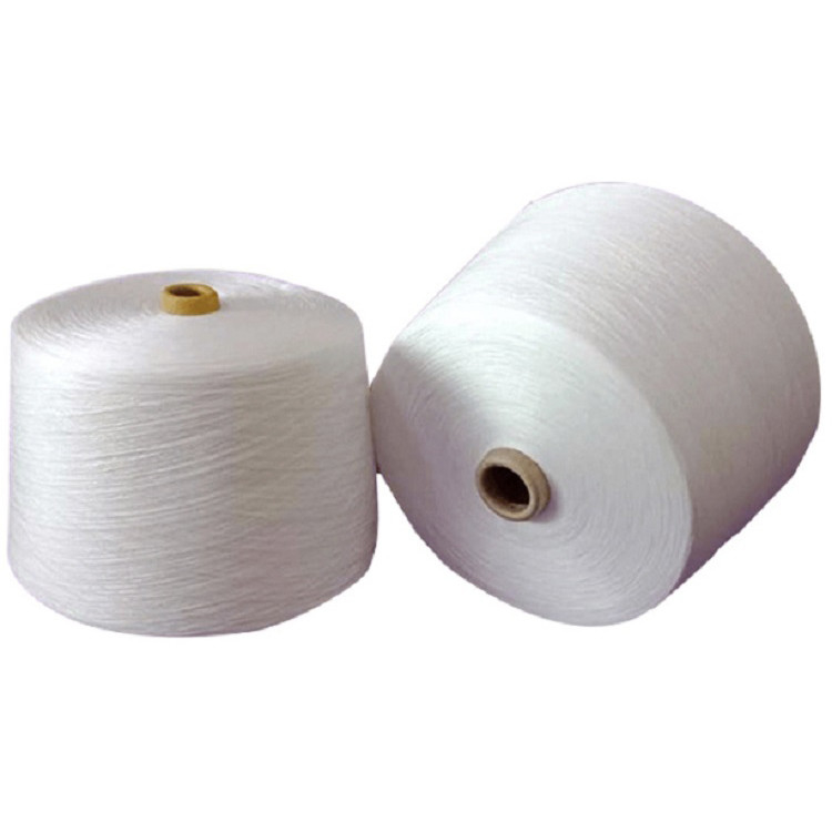 Filati bianchi grezzi 100% di poliestere anello spunto 40/2, 60/2, 60/3