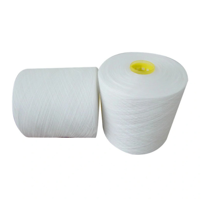 Bianco grezzo 100% di poliestere anello spunto tubo colorante di filati 20/2 40/2 60/2